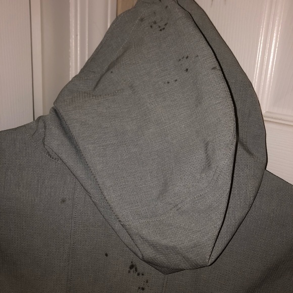 Marmot hooded Henley- light wt wicking, exploded pen damage, worn once. medium - Picture 7 of 8